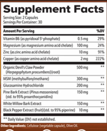 Joint Glide supplement facts